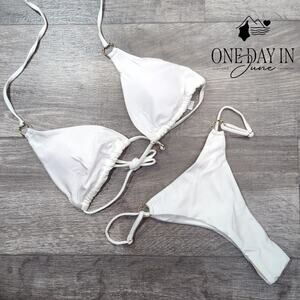 CharmLeaks Adjustable Triangle Thong Bikini Swimsuit Size M